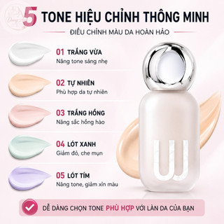 Kem Nền WEIJIE Kiềm Dầu Che Phủ Nhẹ Tự Nhiên 5 Tone Màu Lâu Trôi Mỏng Nhẹ Cho Mọi Loại Da