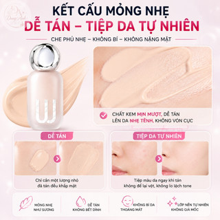 Kem Nền WEIJIE Kiềm Dầu Che Phủ Nhẹ Tự Nhiên 5 Tone Màu Lâu Trôi Mỏng Nhẹ Cho Mọi Loại Da