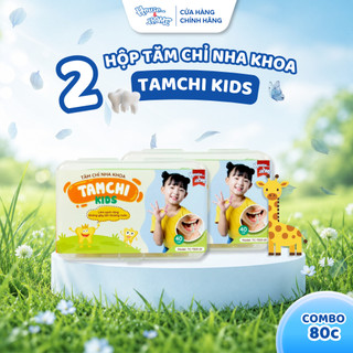Combo 2 Hộp Tăm Chỉ Nha Khoa Trẻ Em TAMCHI KIDS TCTE002, Làm Sạch Kẽ Răng, Dịu Nhẹ Với Nướu Bé