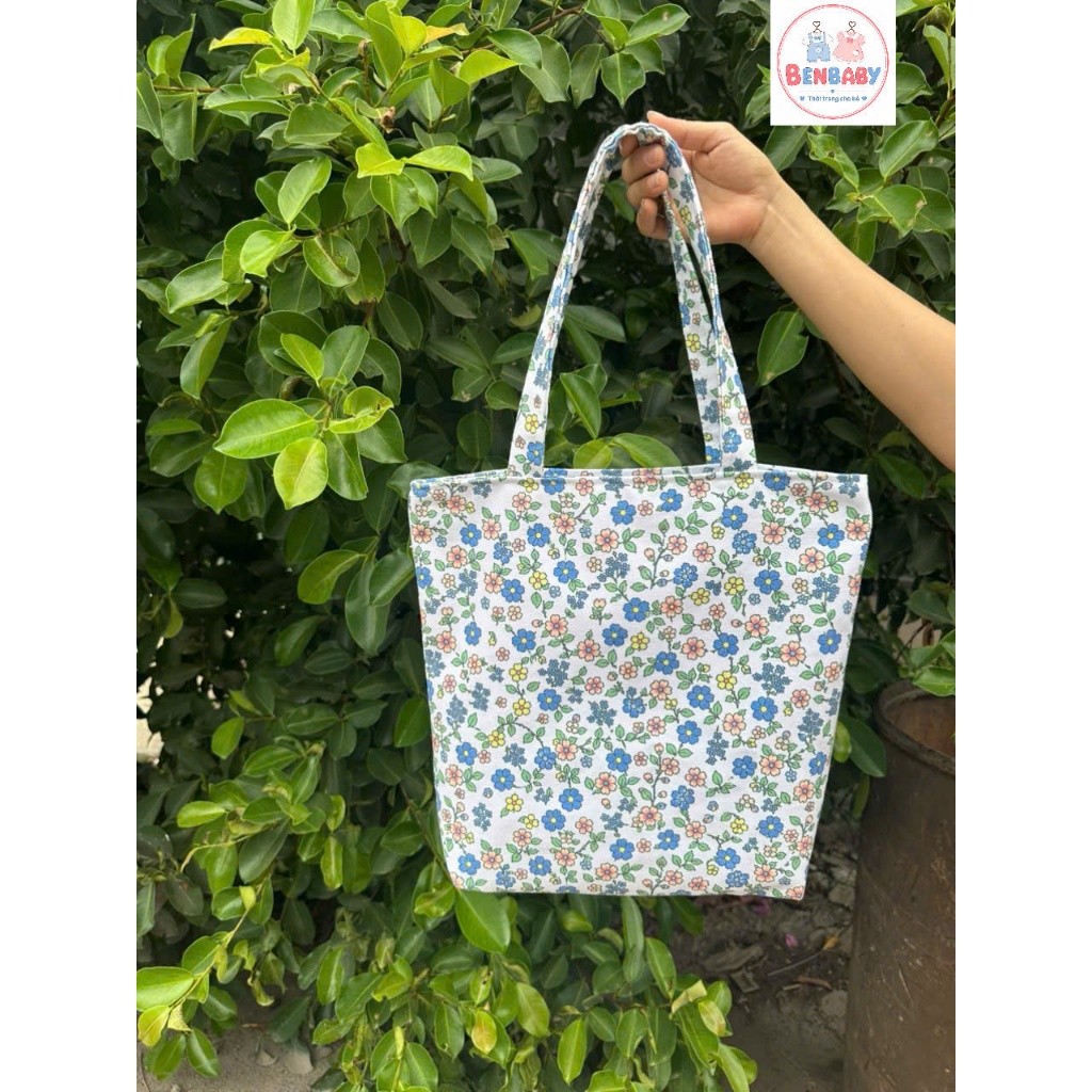 Túi Tote Vải Canvas 2 Lớp Handmade siêu to rộng lớn chứa nhiều đồ Đeo Vai Hàng Ngày Đi Học Đi Chơi