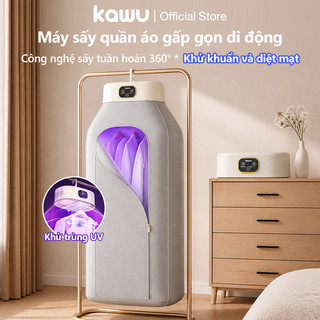 kawu Máy sấy quần áo gấp gọn Công nghệ sấy tuần hoàn 360°Khử khuẩn và diệt mạt Hẹn Giờ Thông Minh