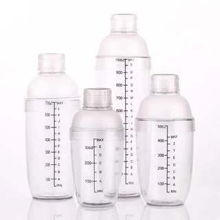 Bình Lắc Shaker nhựa chia vạch đen size ml Loại Tốt