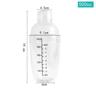 Bình Lắc Shaker nhựa chia vạch đen size ml Loại Tốt