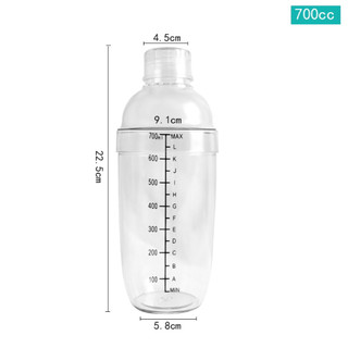 Bình Lắc Shaker nhựa chia vạch đen size ml Loại Tốt
