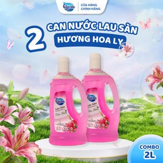 Combo 2 Chai Nước Lau Sàn Clara Hương Hoa Ly 1 Lít NLSHL01, Dung Dịch Lau Sàn Lau Sạch Bóng, Lưu Hương Dài Lâu, An Toàn