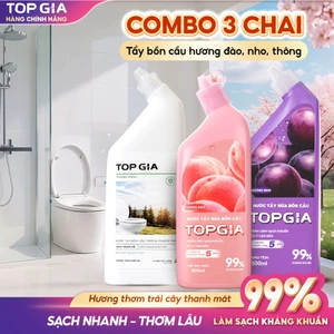 Nước Tẩy Bồn Cầu TopGia Hương Gỗ Thông, Hương Đào, Hương Nho, Sạch Bẩn Loại Bỏ Vi Khuẩn, Chai 500ml