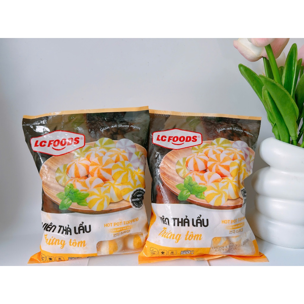 500g viên bánh bao thả lẩu nhân trứng tôm_màu vàng