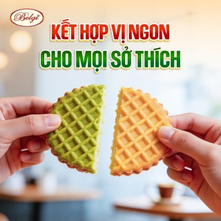 Bánh quy trứng sữa giòn 250g Belgi Tràng An vị trứng sữa, Matcha Latte, Rau Củ Phô Mai