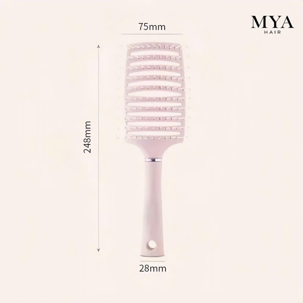 Lược Chải Tóc MYA Hair Màu Hồng Nhẹ, Thiết Kế Hiện Đại, Phù Hợp Cho Mọi Loại Tóc