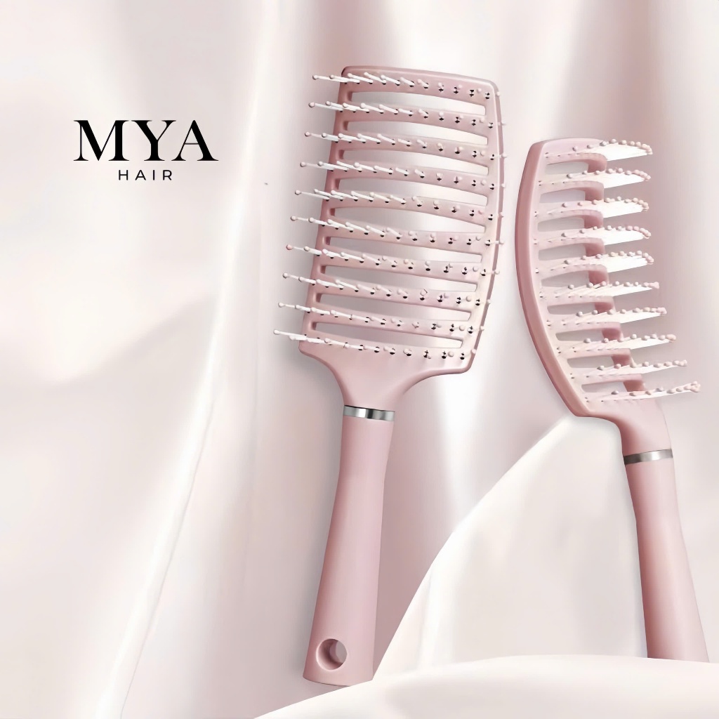 Lược Chải Tóc MYA Hair Màu Hồng Nhẹ, Thiết Kế Hiện Đại, Phù Hợp Cho Mọi Loại Tóc