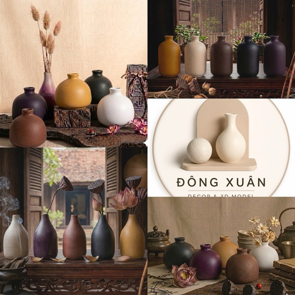 Bình hoa thạch cao phong cách Bắc Âu tối giản, sang trọng, trang trí nhà cửa, tủ kệ, bàn làm việc. Bảo hành 1 đổi 1
