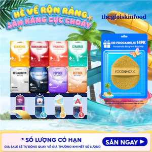 Mặt Nạ Giấy Chăm Sóc Da Toàn Diện Dưỡng Ẩm, Dưỡng Trắng Da Hàn Quốc Foodaholic Mask 23g