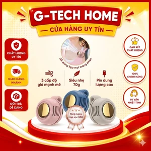 Quạt Kẹp Áo CYCLONE Mini Turbo USB – Quạt Đeo Eo/Đeo Người Siêu Mạnh, Pin Sạc, 3 Cấp Độ Gió