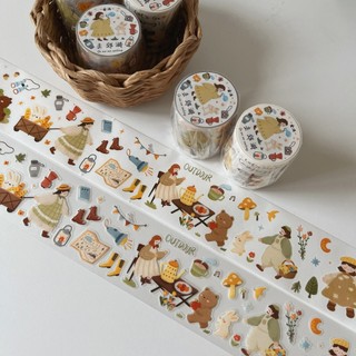 Washi tape PET tape Yier cô gái nhỏ trong rừng Go on an outing