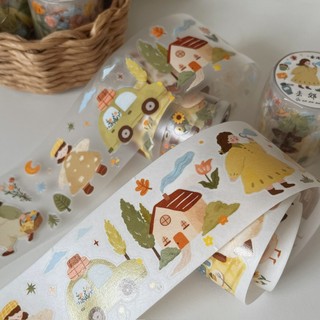 Washi tape PET tape Yier cô gái nhỏ trong rừng Go on an outing