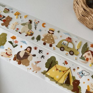 Washi tape PET tape Yier cô gái nhỏ trong rừng Go on an outing