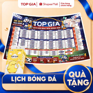 Lịch Để Bàn TOPGIA Chủ Đề Bóng Đá Quà Tặng Khách Hàng