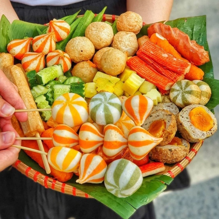 500g viên bánh bao thả lẩu nhân trứng tôm_màu vàng