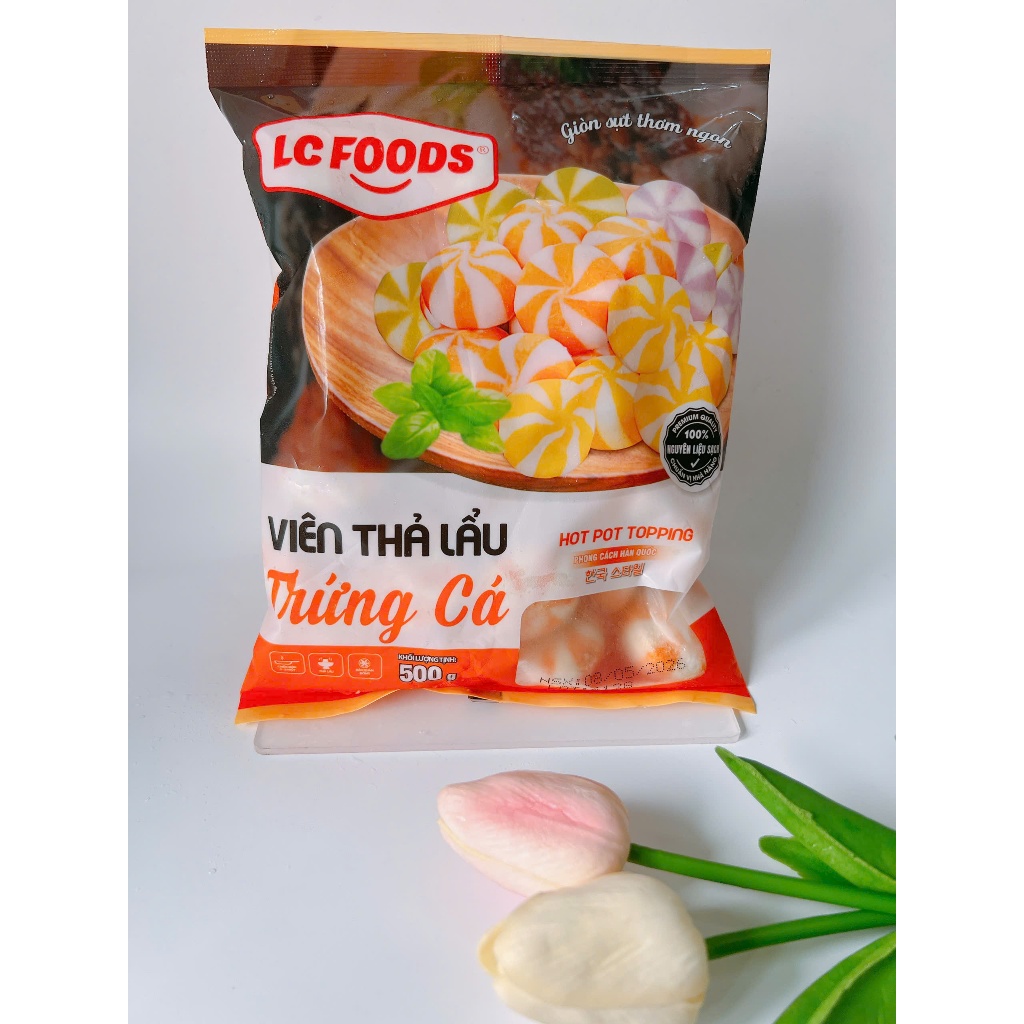 500g Bánh Bao thả lẩu Lacusina _màu cam