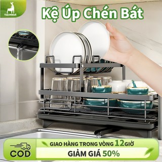 Giá úp bát đĩa có khay thoát nước – Khay hứng nước phía dưới – Giữ mặt bàn bếp luôn khô ráo, sạch sẽ