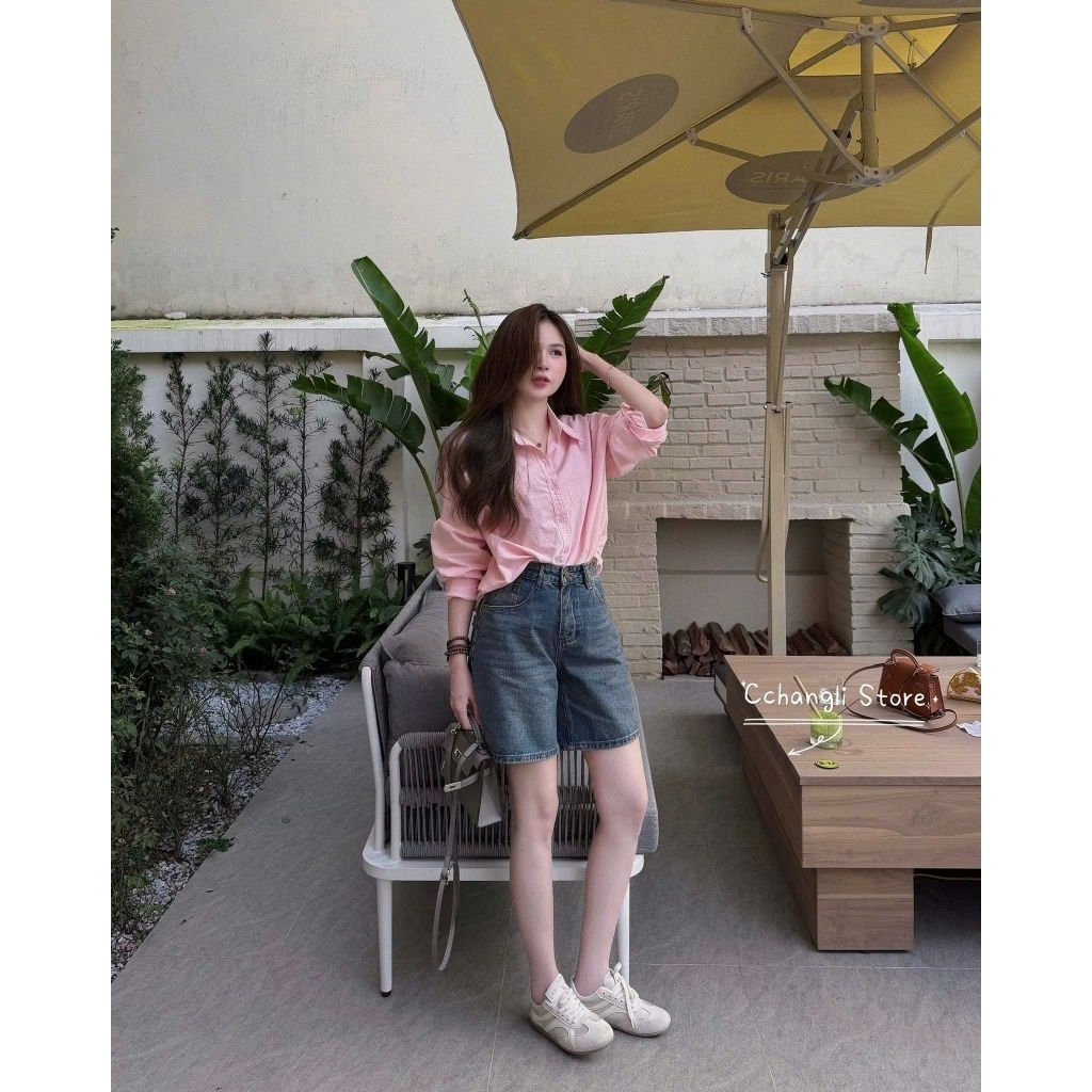 [𝑯𝒂 𝑨𝒏𝒉] Áo Sơ Mi Dài Thô Tăm Trơn QCL1: #961