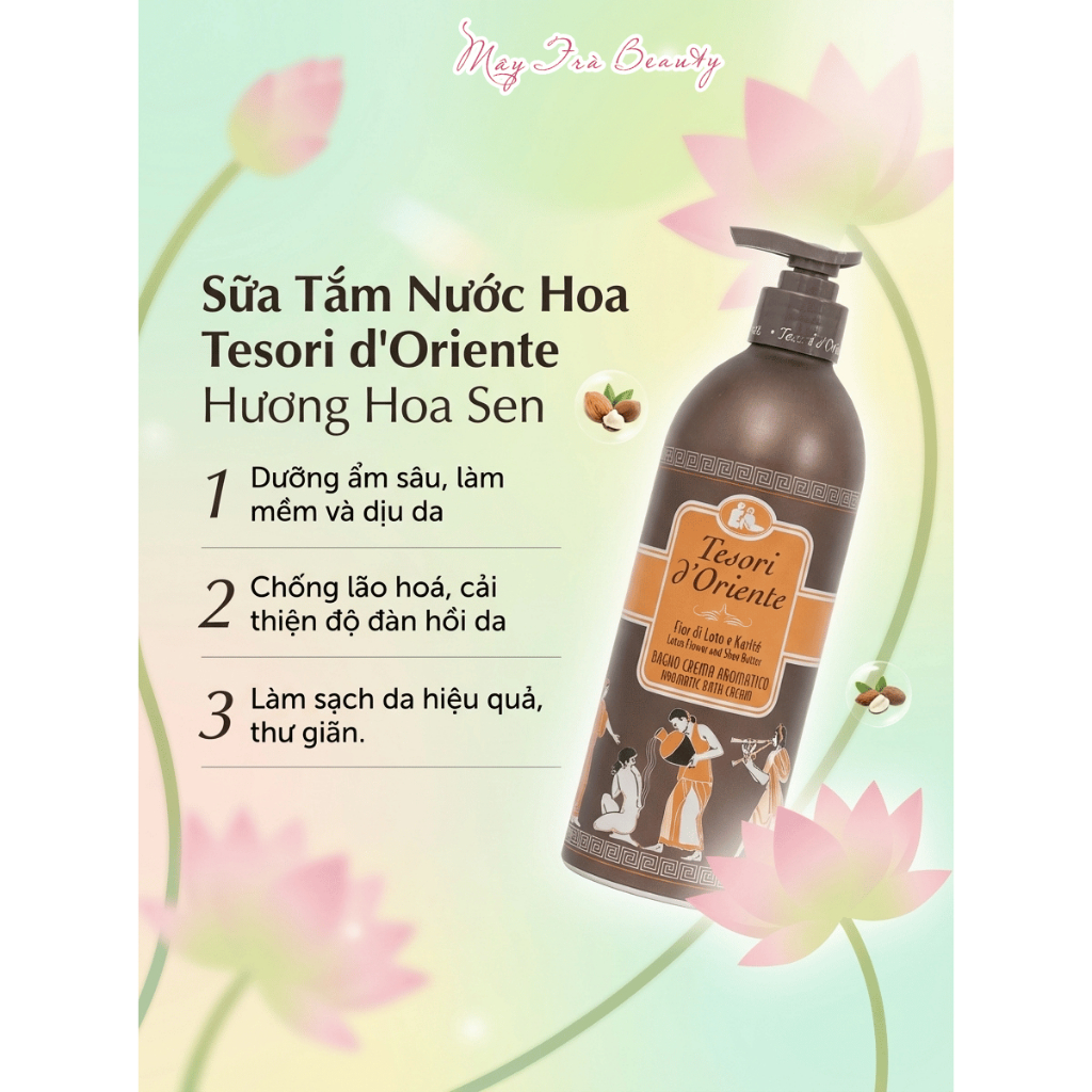 Sữa tắm xích Tesori d'Oriente cao cấp giúp trắng da, hương nước hoa 250ml-500ml