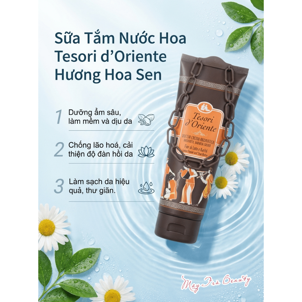 Sữa tắm xích Tesori d'Oriente cao cấp giúp trắng da, hương nước hoa 250ml-500ml