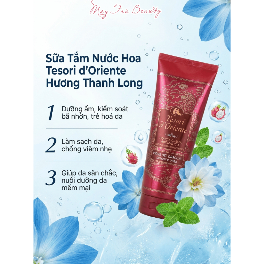 Sữa tắm xích Tesori d'Oriente cao cấp giúp trắng da, hương nước hoa 250ml-500ml