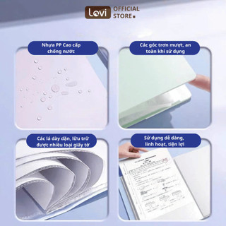 File Lá A4 Đựng Tài Liệu Nhiều Ngăn LoviOffice No.6180 – Chất Liệu Nhựa PP Cao Cấp Dẻo Dai, Bảng Màu Pastel
