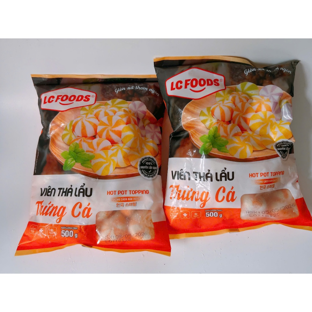 500g Bánh Bao thả lẩu Lacusina _màu cam