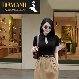 áo kiểu nữ sang chảnh tay cộc tôn dáng-cách điệu -nhẹ nhàng phong cách thanh lịch,hiện đại