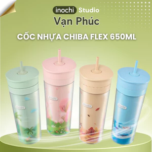 Bình nước Inochi Chiba Flex 650ml, cốc nhựa cao cấp, thiết kế thể thao, không chứa BPA an toàn