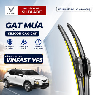 Gạt mưa VinFast VF5 Silicon thân đặc 22/18 inch (55/45cm) chân nút bấm