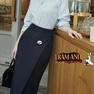 chân váy nữ a dáng dài,chân váy công sở tạo cảm giác kín đáo, trưởng thành