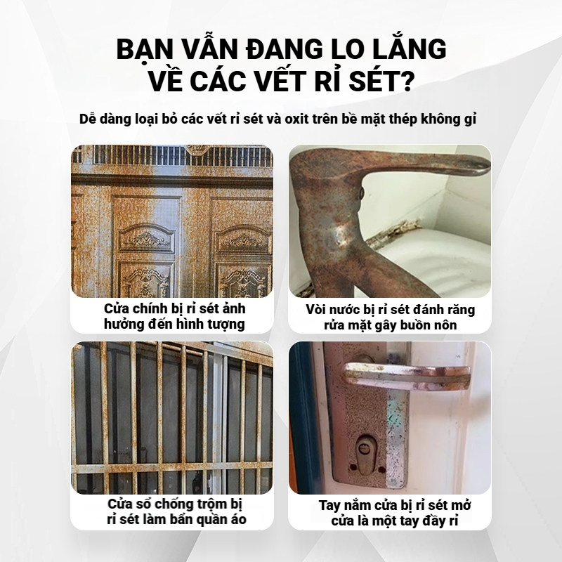 Tẩy rỉ sét đánh bóng kim loại - Làm sạch đồng, inox - Chống oxy hóa, phục hồi độ sáng - Hiệu quả nhanh - Cubi