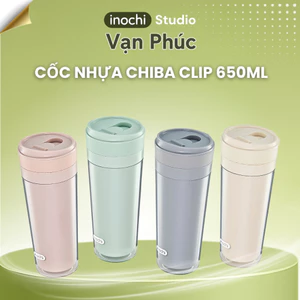 Bình nước Inochi Chiba Clip 650ml, bình nhựa cao cấp, có quai xách tiện lợi, an toàn cho sức khỏe