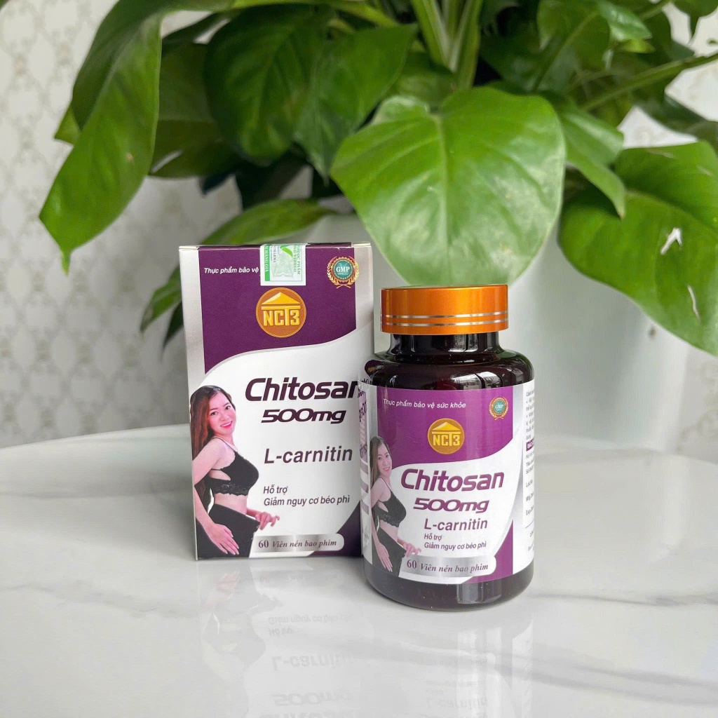 TPBVSK Chitosan 500mg L-Carnitin NCT3 Hộp 60 Viên Hỗ Trợ Kiểm Soát Cân Nặng Chính Hãng