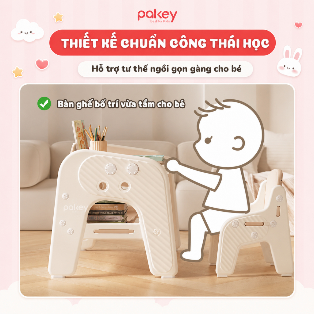 [HỎA TỐC] Set Bàn Ghế Thông Minh 2IN1 Cho Bé Có Bảng Vẽ, Bàn Ghế Học Tập Tiện Lợi Chống Gù Lưng Cho Bé