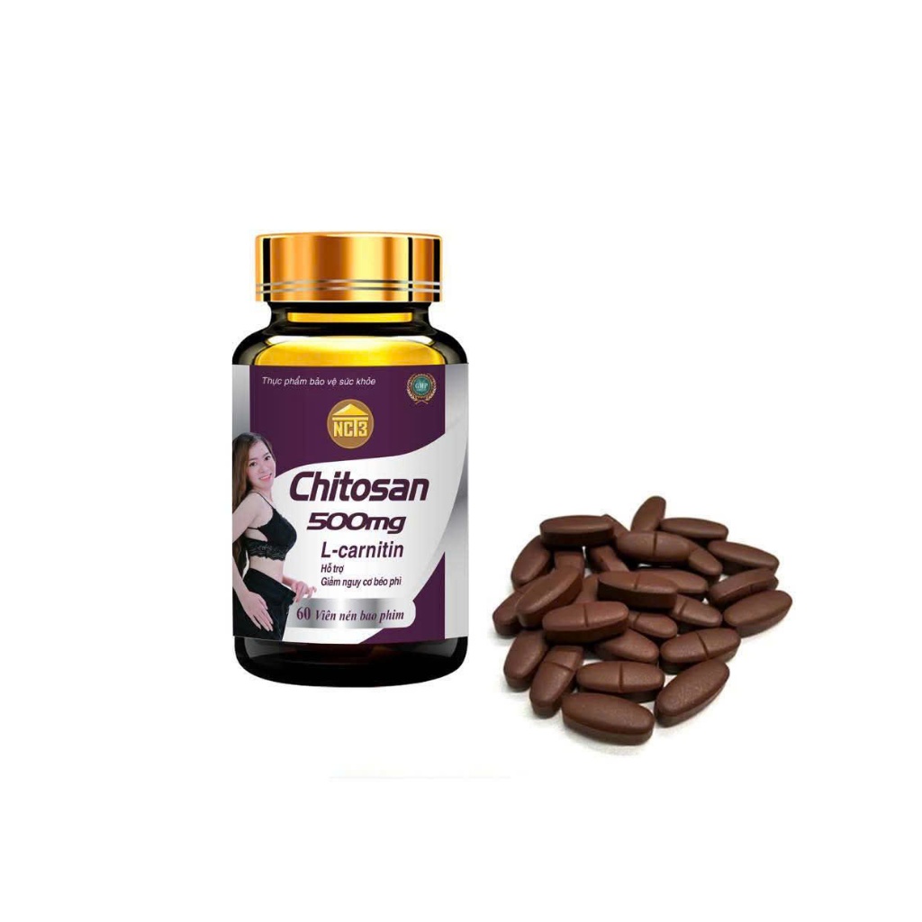 TPBVSK Chitosan 500mg L-Carnitin NCT3 Hộp 60 Viên Hỗ Trợ Kiểm Soát Cân Nặng Chính Hãng