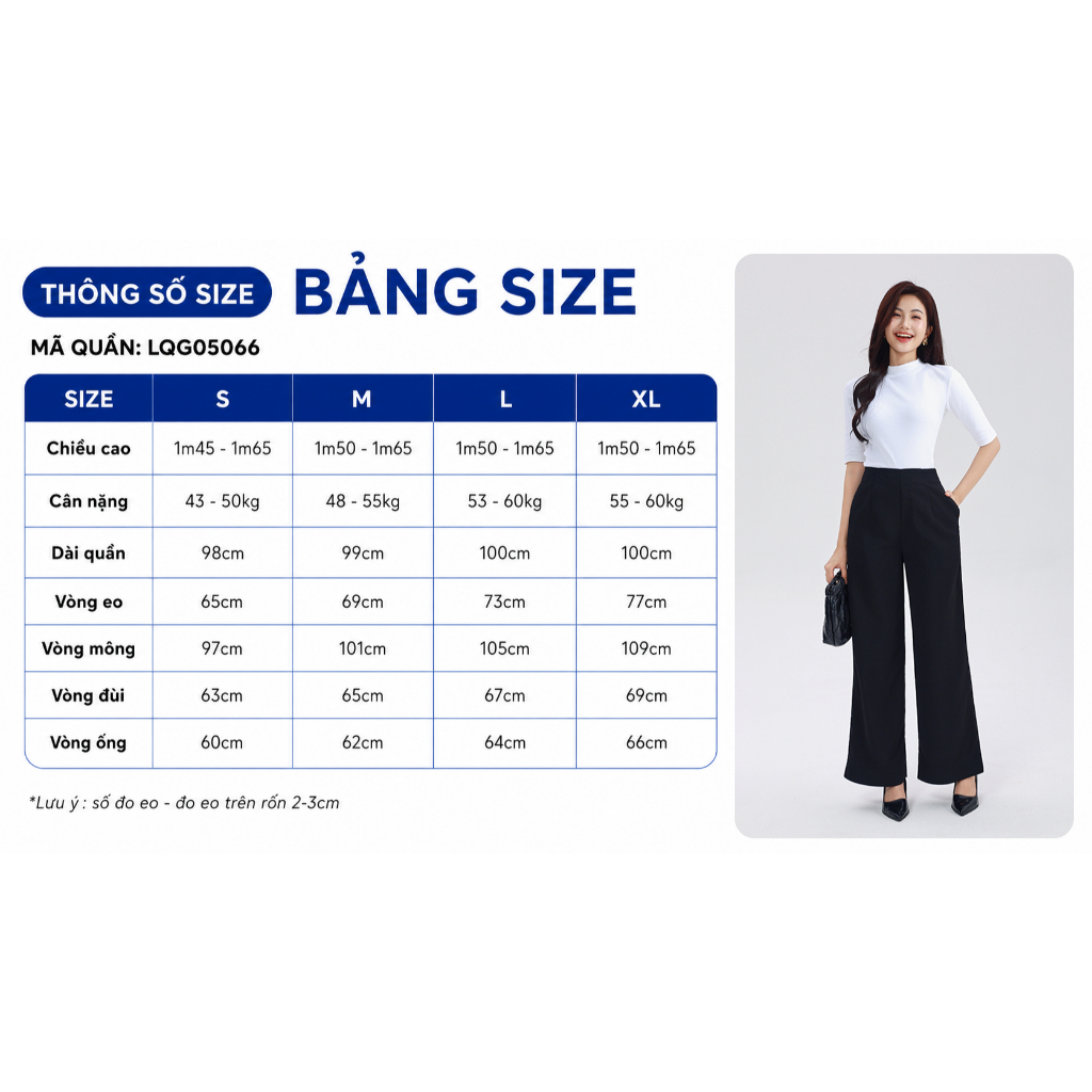 Quần Ống Rộng GUMAC Lưng Liền Chiết Ben Trước Sau Hai Túi Sườn Tiện Lợi Dễ Phối Đồ LQG05066