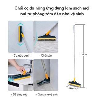 Chổi Chà Sàn Nhà Tắm Đa Năng 2in1 - Cây Gạt Nước Nhà Tắm Thông Minh Vệ Sinh Nhà Cửa Xoay 120 Độ