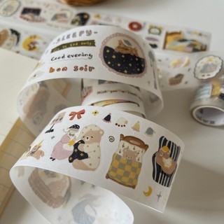 Washi tape PET tape tiệc ngủ Yier Hug goodnight