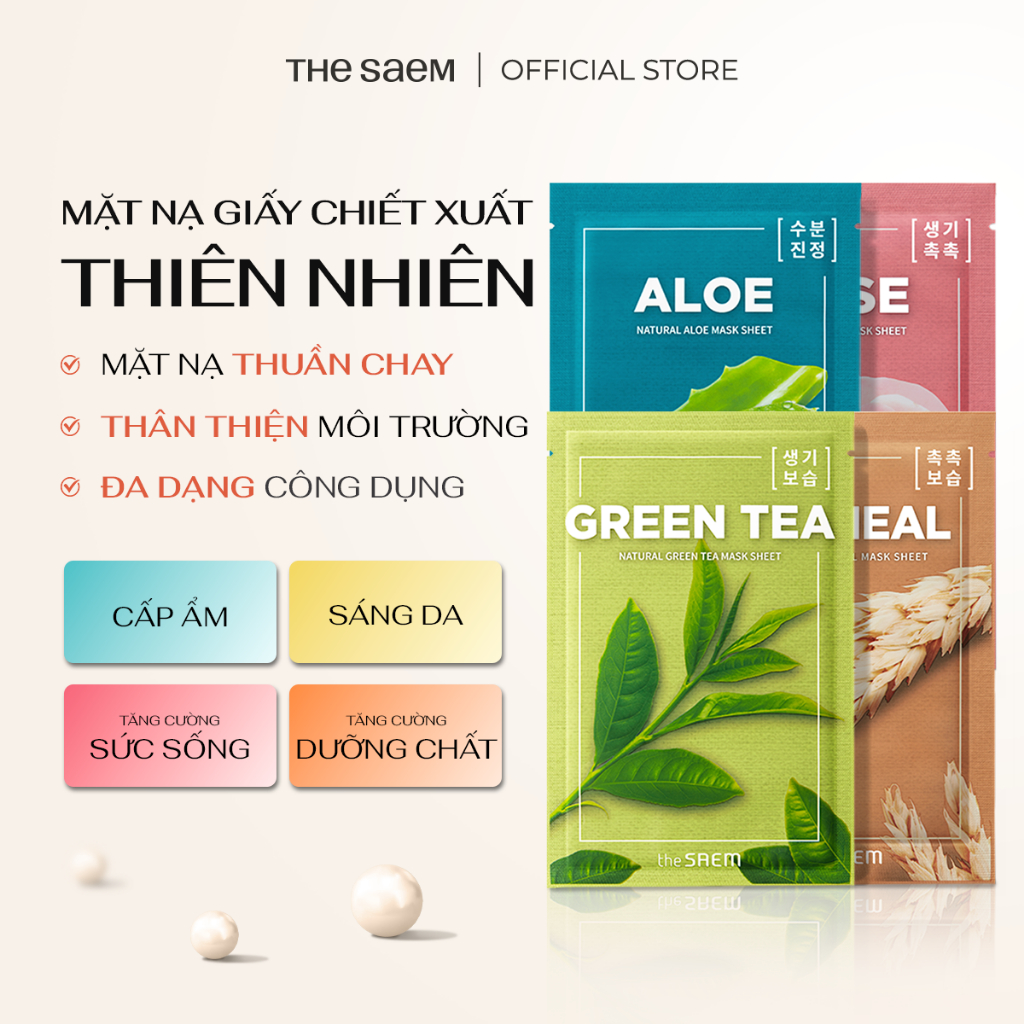 [THE SAEM] Mặt Nạ Giấy Dưỡng Da THE SAEM Natural Mask Sheet 21ml