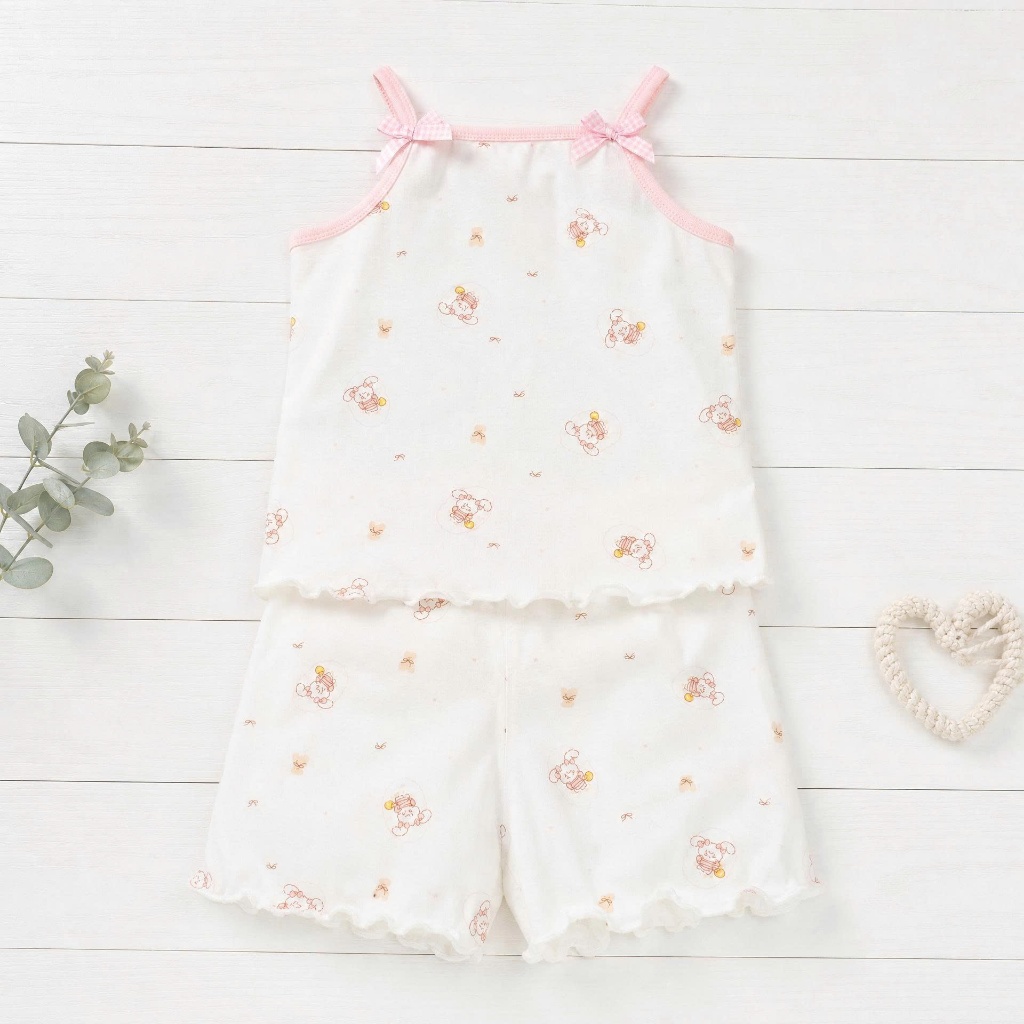 Bộ 2 Dây Thun Lạnh Bé Gái Tệu Kids - Set Đồ Mềm Mát Co Giãn Thoải Mái Mùa Hè Cho Bé 13 - 24kg