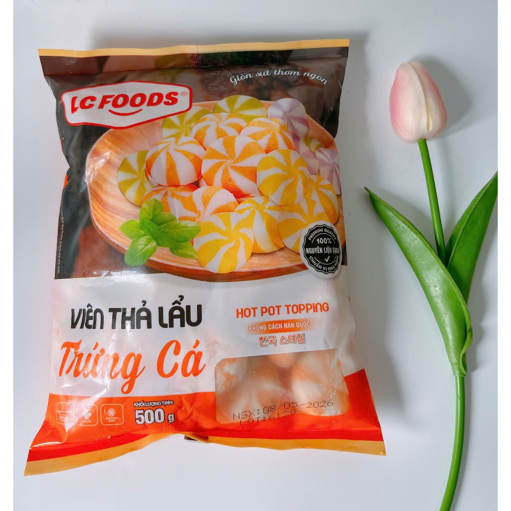 500g Bánh Bao thả lẩu Lacusina _màu cam