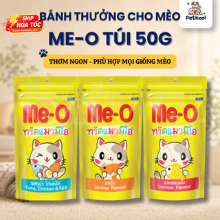 [COMBO] Bánh Thưởng Cho Mèo Me-O, Snack Thưởng Me-O Dạng Hạt Cung Cấp Canxi Bổ Sung Dinh Dưỡng Túi 50GR Pet Kool