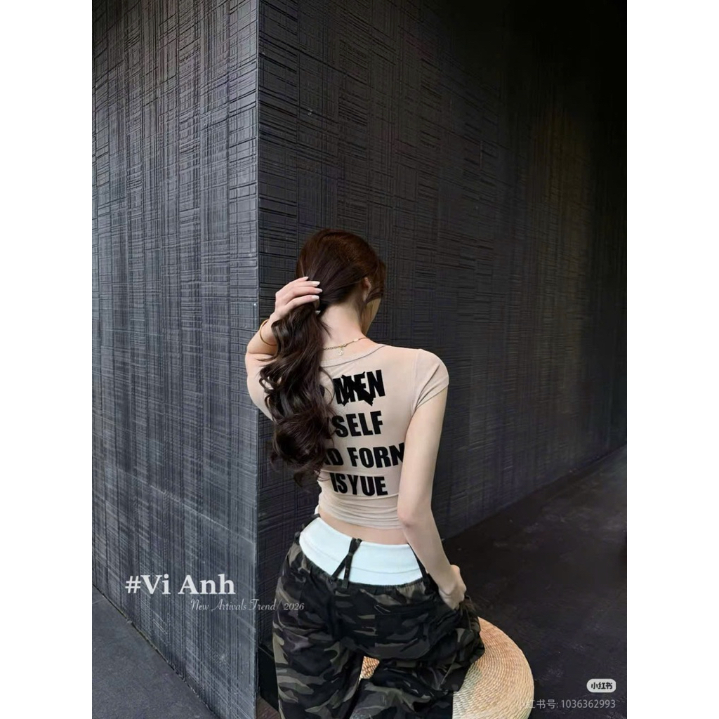 Áo cộc tay lưới chữ lưới lưng về sẵn hàng 2 màu  Free size m
