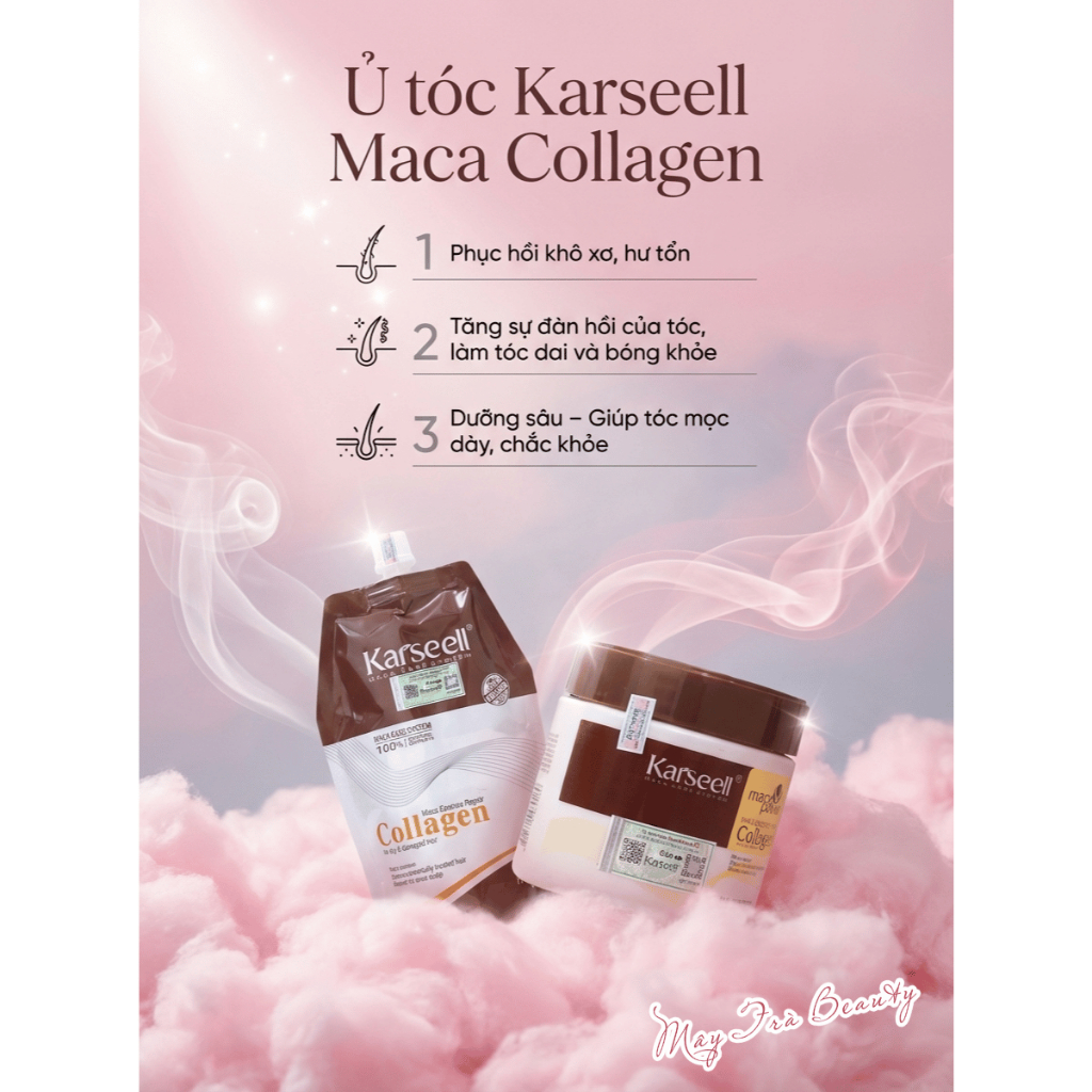 Kem Hấp Tóc, Ủ Tóc Voudioty Collagen Karseell 500ml Phục Hồi Tóc, Giúp Tóc Siêu Mềm Mượt