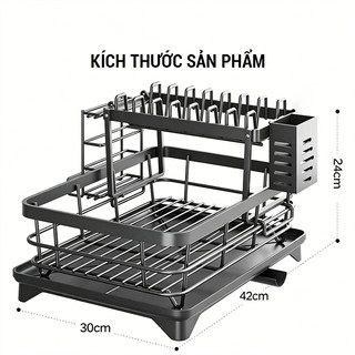 Kệ để chén bát đĩa nhà bếp dạng đứng – Chiếm ít mặt bàn, để lại không gian nấu nướng rộng rãi