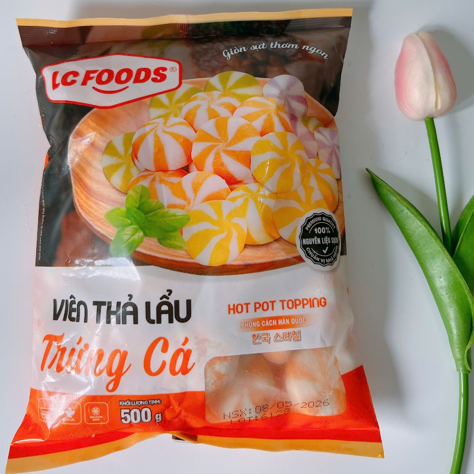 500g Bánh Bao thả lẩu Lacusina _màu cam